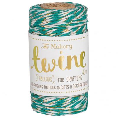 twine turquoise & gold