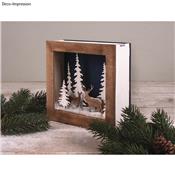 kit cadre 3D bois paysage hivernal