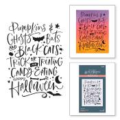 BetterPress plate - Pumpkins & ghosts background