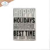 Happy Holidays - clear stamp