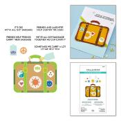 Stamps and Die cutting set - Retro suitcase and sentiments