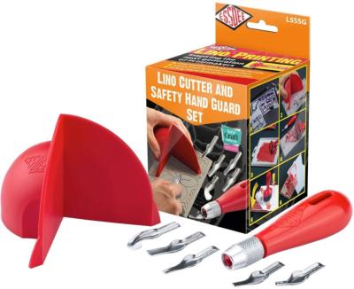 Lino cutter & safety hand gard set - Kit de linogravure