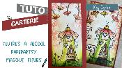 Tuto carterie : feutres à alcool, distress et paperartsy