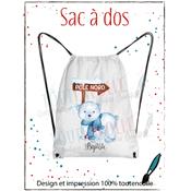 Sac à dos "baptiste"<br>Pôle Nord + Prénom