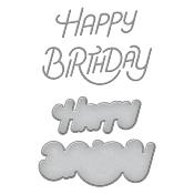 Cutting dies - Stylized Happy Birthday