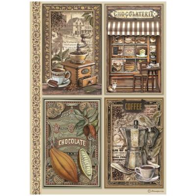 feuille de riz - Coffee and Chocolate - 4 cards