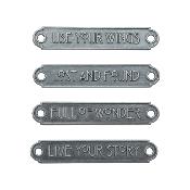 4 plaques de mots Tim Holtz 