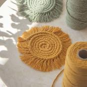 Fil à Macramé - Jaune Ocre - 3mm - 100m