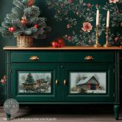 A3 Decoupage Fiber "Christmas in the countryside"