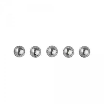 80 demi-perles argentées 5mm
