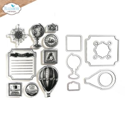 Around the world - clear stamp + die
