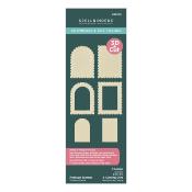 3D embossing and cut folder - postage stamps