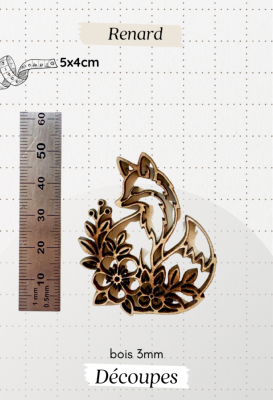 Découpe en bois - Renard 5cm