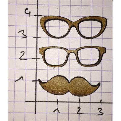 Lot de 4 paires de lunettes et 2 moustaches