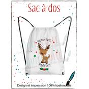 Sac à dos "petit renne" + Prénom