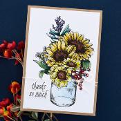 BetterPress plate - Sunflower bouquet