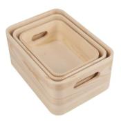 3 caisses en bois petites