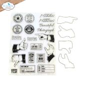 Thumbs up - clear stamp + dies