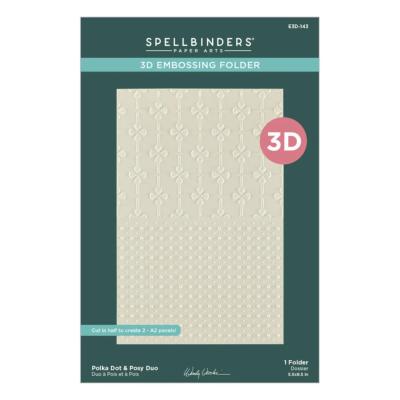 3D embossing folder - Polka dot & Posy duo
