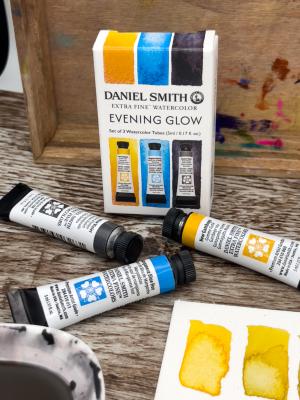 Evening glow - watercolor triad set - 3 tubes 5mL