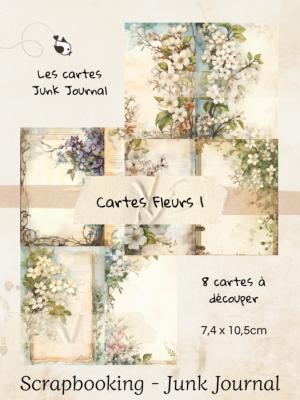 Cartes Junk Journal - Fleurs 1