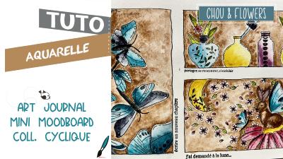 Tuto Aquarelle : mini moodboard cyclique