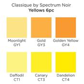 6 Spectrum Noir Classiques yellows