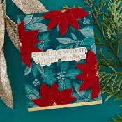 3D embossing folder & cut - Playful poinsettia - Simon Hurley