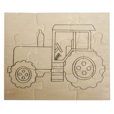 Puzzle en bois Tracteur
