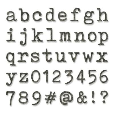 Thinlits - Alphanumeric tiny type upper