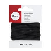 Elastique rond noir<br>1mm - 5 mètres