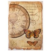 Papier de riz : papillon vintage