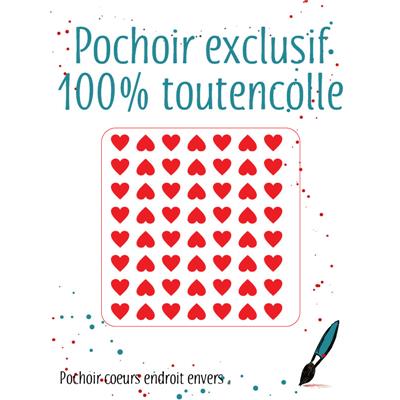 Pochoir Coeurs endroit envers