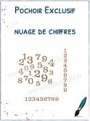 Pochoir Exclusif<br> Nuage de Chiffres