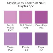 6 Spectrum Noir Classiques purples