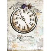 Papier de riz<br>Romantic journal horloge