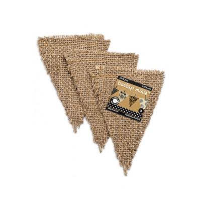 3 triangles de jute 9cm