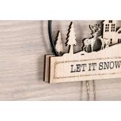Déco bois "Let it Snow"