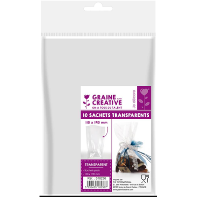 10 sachets transparents petits