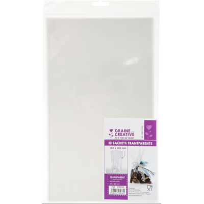 10 sachets transparents grands