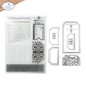 Layered tags - clear stamp + dies