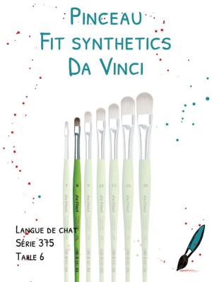 Pinceau FIT Synthétics Langue de chat<br>Série 375 - Taille 6