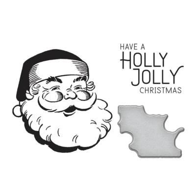 BetterPress plate - Holly Jolly santa