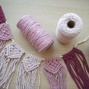 Fil à Macramé - Rose clair - 3mm - 100m