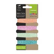 Bakers twine : orange, rose, vert & turquoise