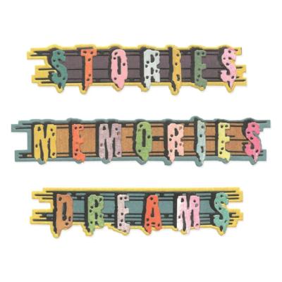 Seth Apter thinlits die - Word wafers #2