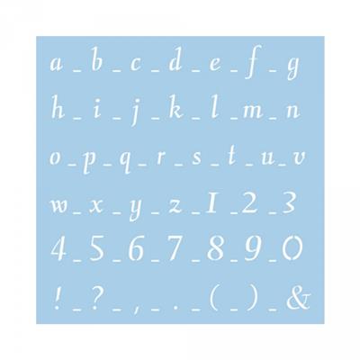 Pochoir : Alphabet, minuscules