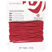 Elastique rond rouge<br>1mm - 5 mètres