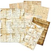 24 Tissue Paper Vintage Manuscript - A5