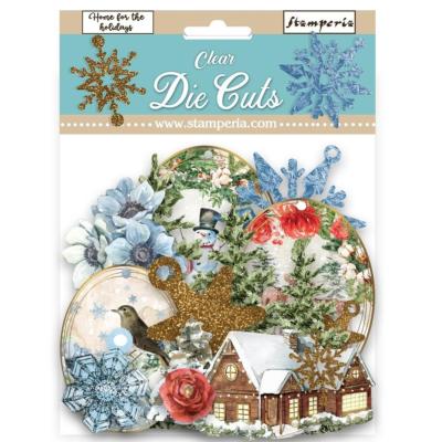 Clear die cuts - Home for the holidays